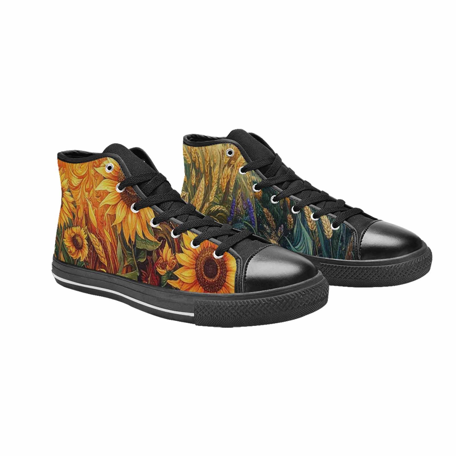 MEN'S Van Gogh-Style Swirl High Top Canvas Vivid Shoes