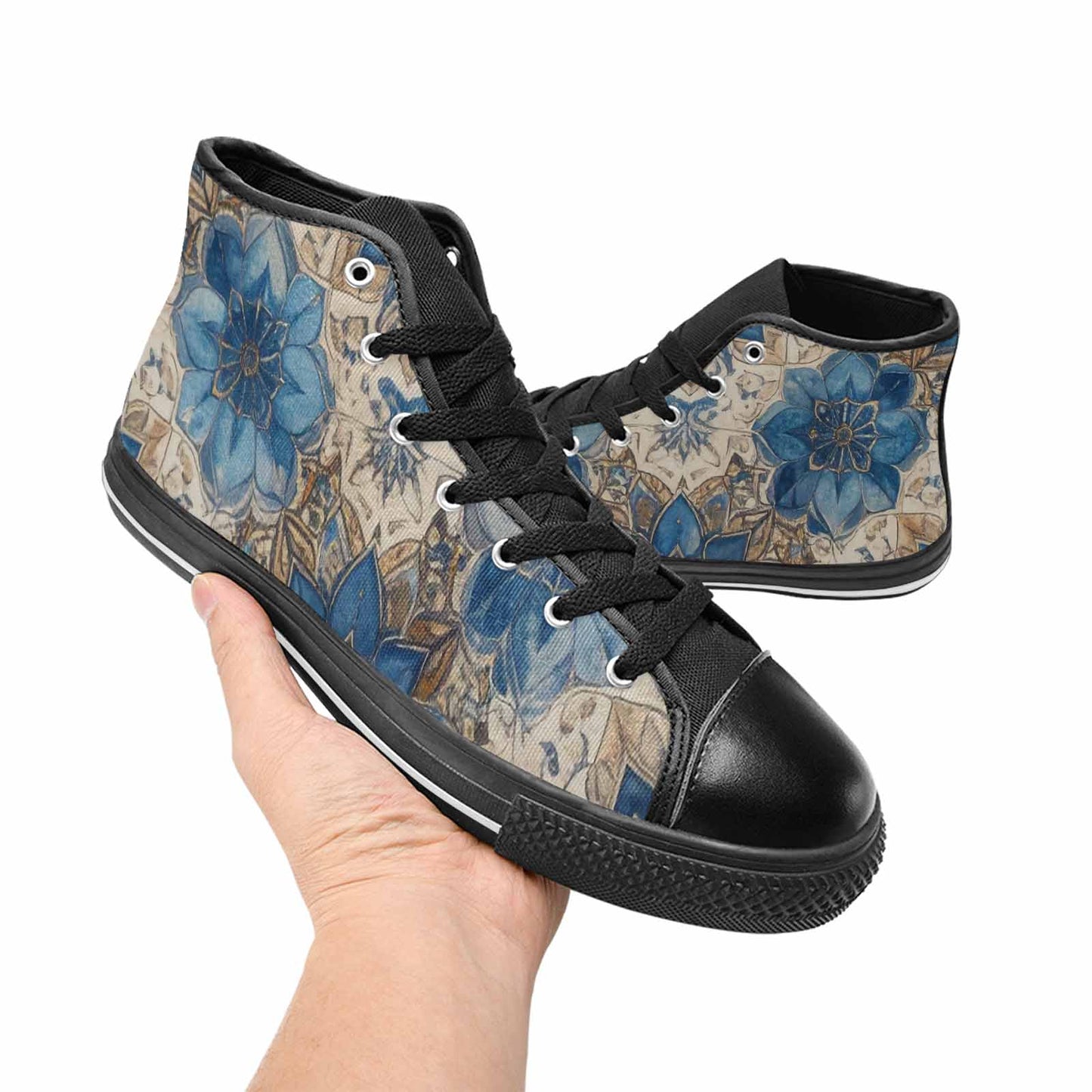 WOMEN'S Mandala High Top Canvas Surreal Custom Shoes