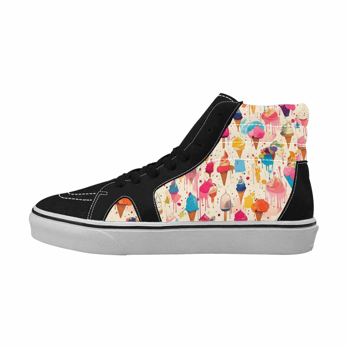 MEN'S Ice Cream Motif Ice High Top Canvas Dreamcore Custom Shoes