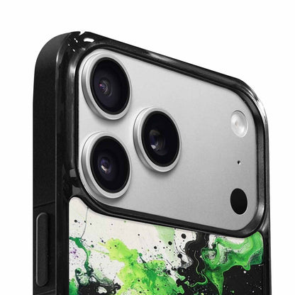 iPhone 17 Pro Case — Black Green Ink Galaxy Nebula Galaxy, Personalized Phone Case