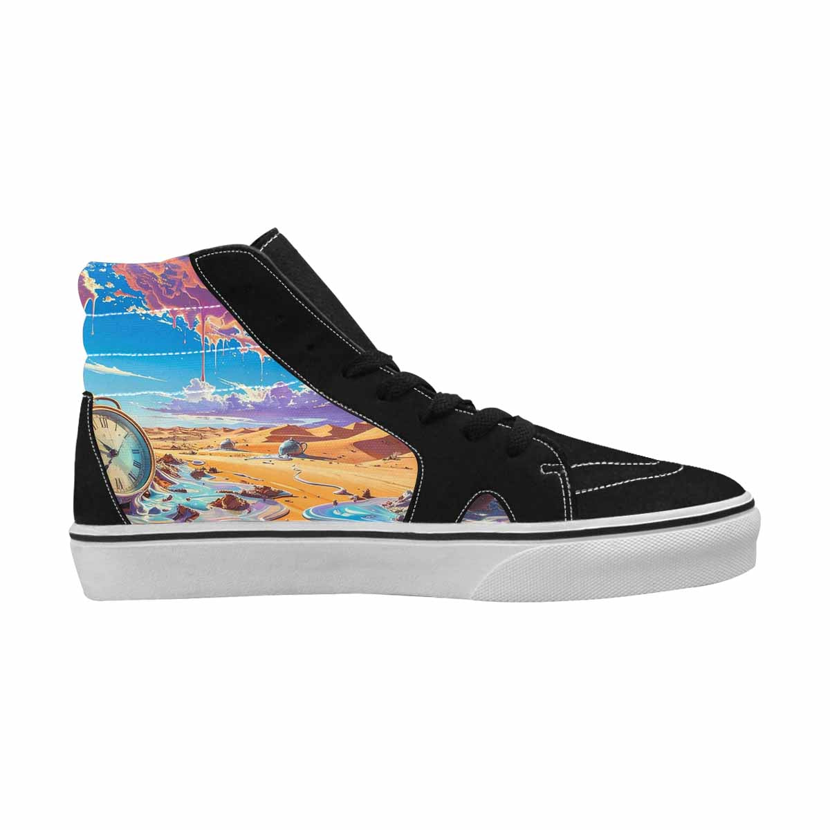 MEN'S Surrealist Desert Dreamscape High Top Canvas Wallpaper Art Custom Shoes