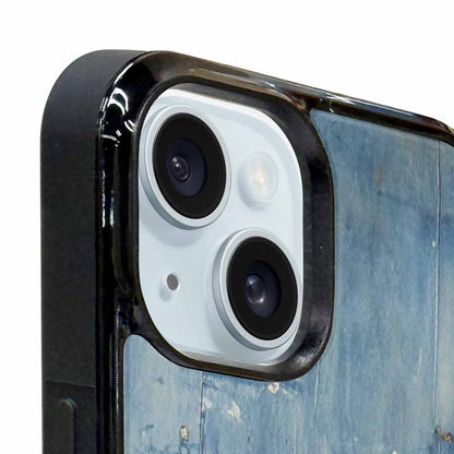 iPhone 15 Plus Case — Denim Distressed Textures Print Edge To, Customized Protective Case