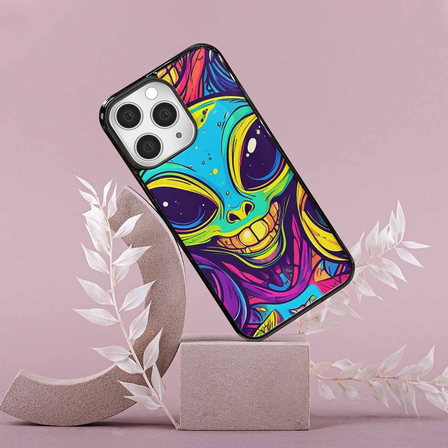 iPhone 15 Pro Max Case — Alien Ufo Cartoon, Personalized Phone Case