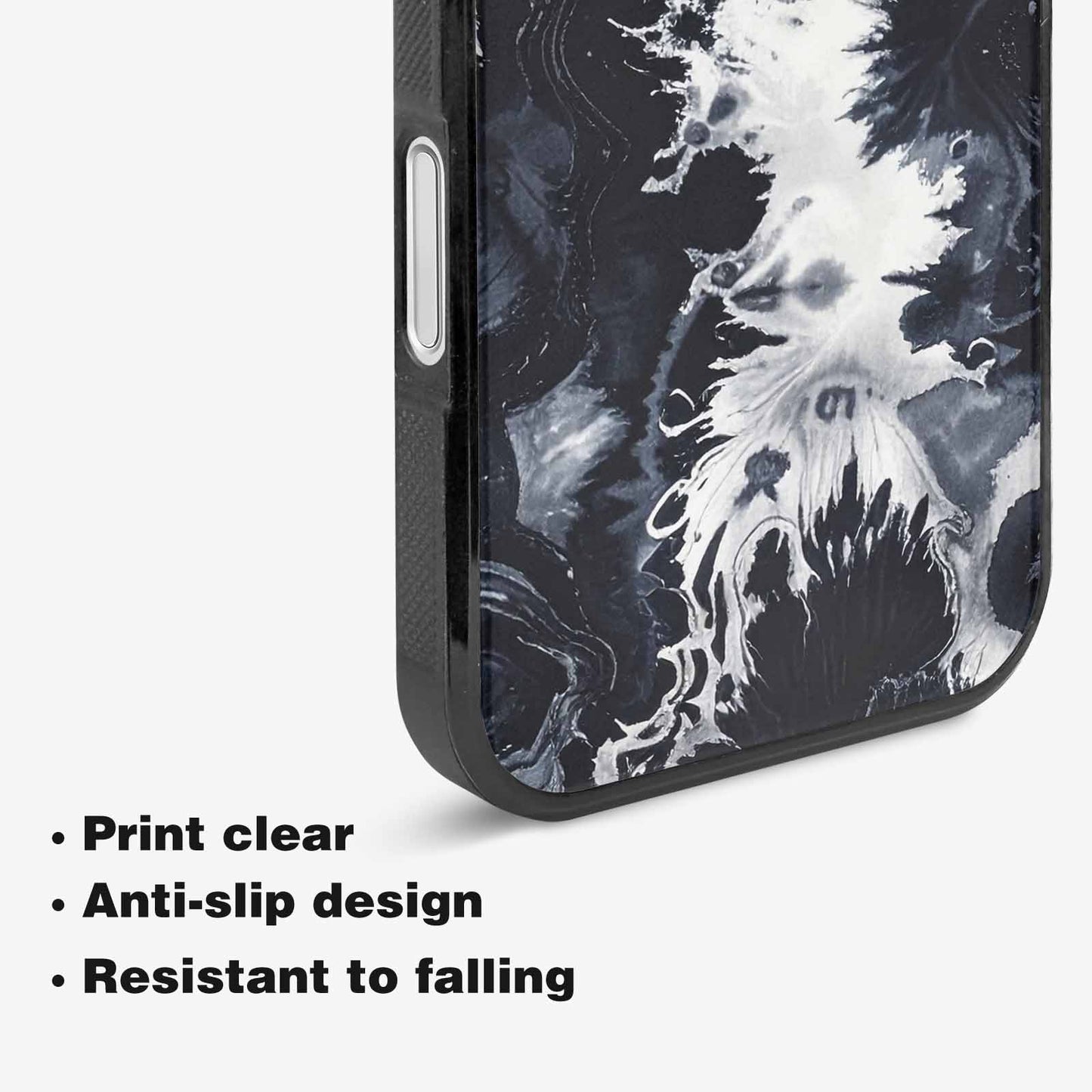 iPhone 16 Case — Black White Animal Print, Personalized Phone Case
