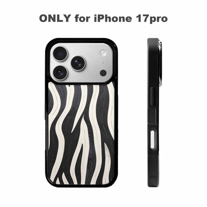 iPhone 17 Pro Case — Modern Zebra Stripe Print Crisp Animal, Unique Phone Case Design