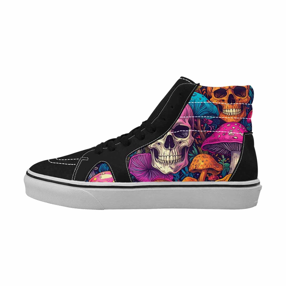 WOMEN'S Mushroom Skull High Top Canvas Y2K Custom Shoes
