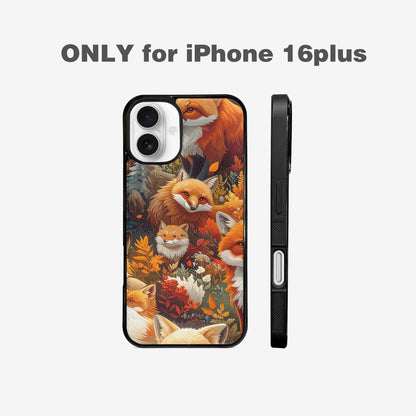 iPhone 16 Plus Case — Fox Forest Fox Forest Pattern Hundreds, Custom Art Phone Cover