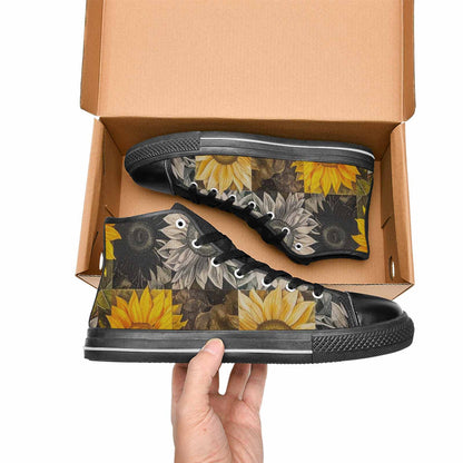 MEN'S Blend Melt Them High Top Canvas Wallpaper Art Custom Shoes