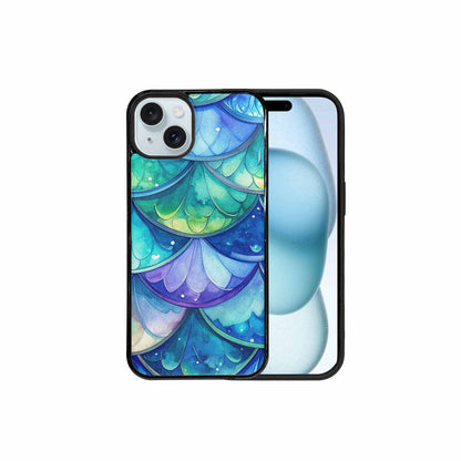 iPhone 15 Plus Case — Mermaid Scale Art Pattern, Custom Printed Phone Case
