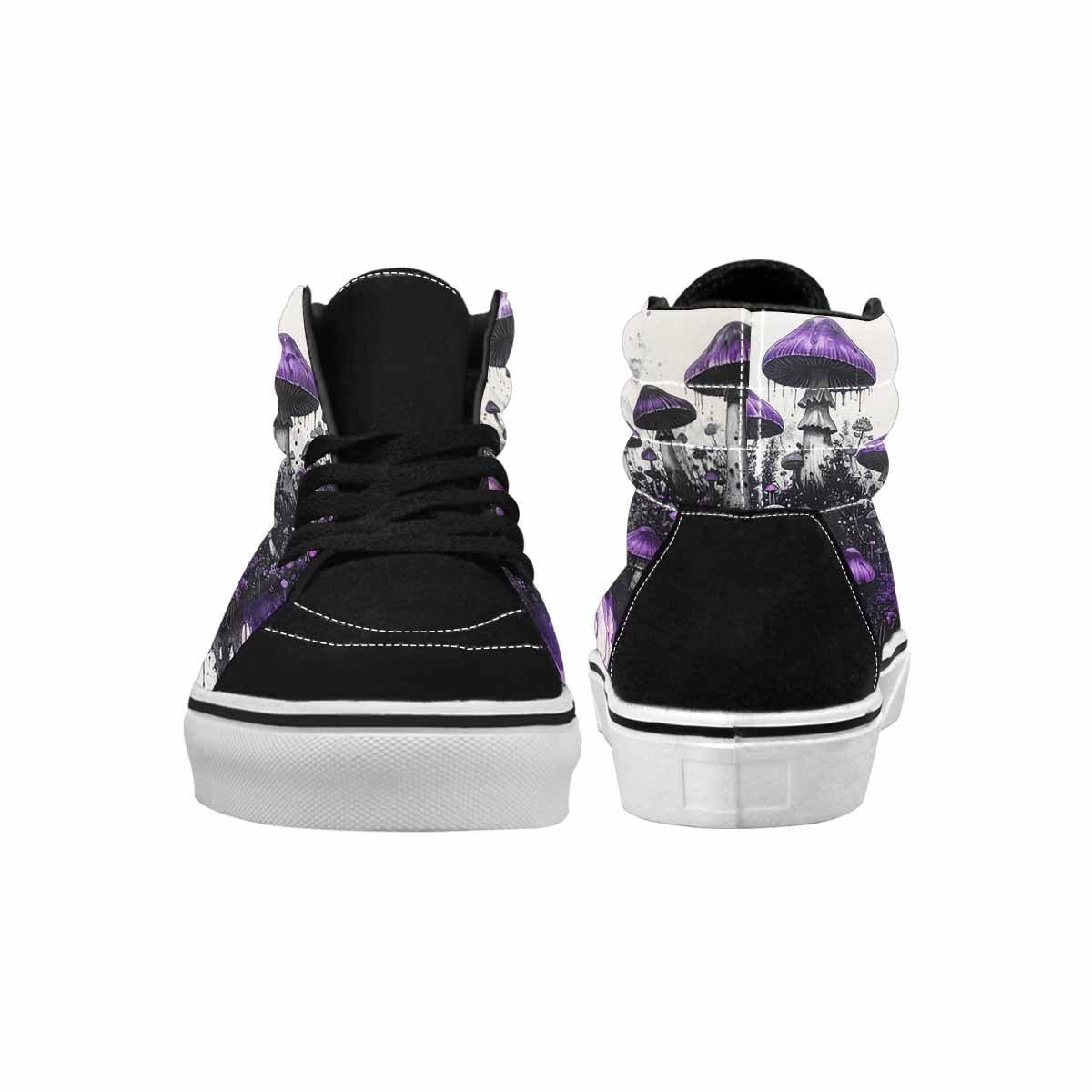 MEN'S Rainbow Drip Mushrooms High Top Canvas Grunge Custom Shoes