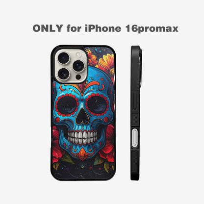 iPhone 16 Pro Max Case — Graffiti Skull Art Seamless Pattern Vibrant, Custom Printed Phone Case