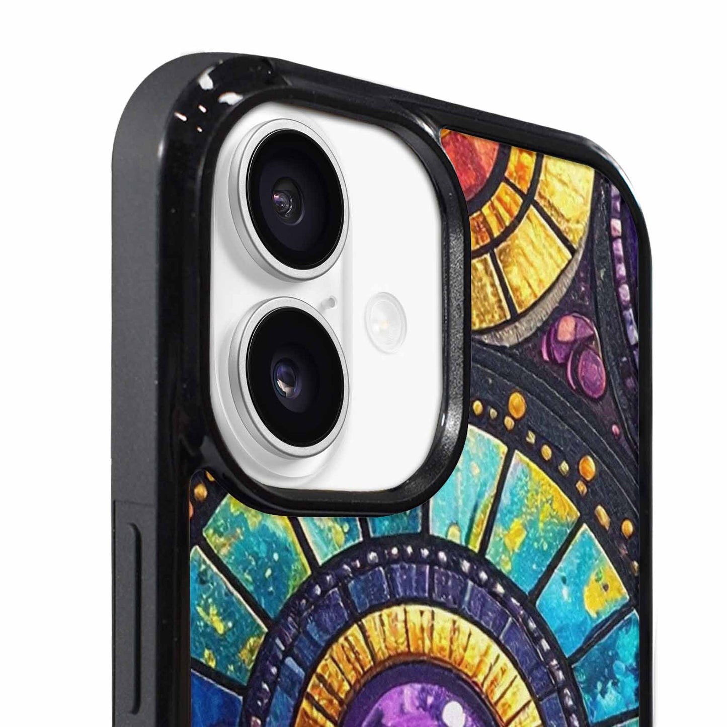 iPhone 17 Case — Iridescent Fantasy Sun Original Art, Unique Phone Case Design