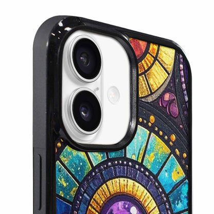 iPhone 17 Case — Iridescent Fantasy Sun Original Art, Unique Phone Case Design