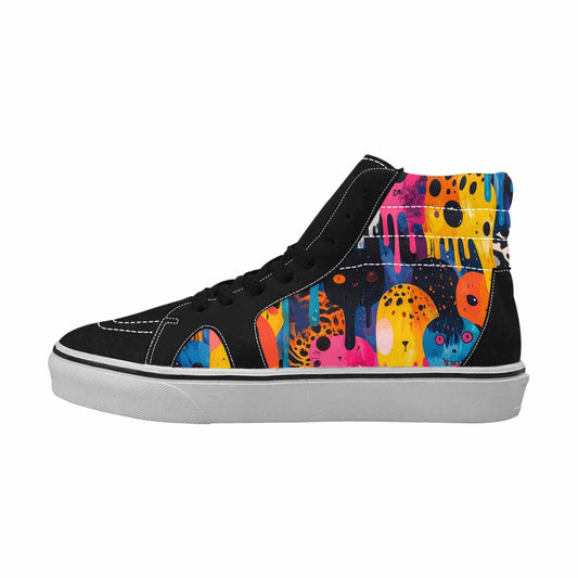 MEN'S Melting Aliens High Top Canvas Cottagecore Sneakers