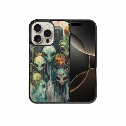 iPhone 16 Pro Case — Aliens Pattern Hundreds Of Sma Fvc, Custom Printed Phone Case