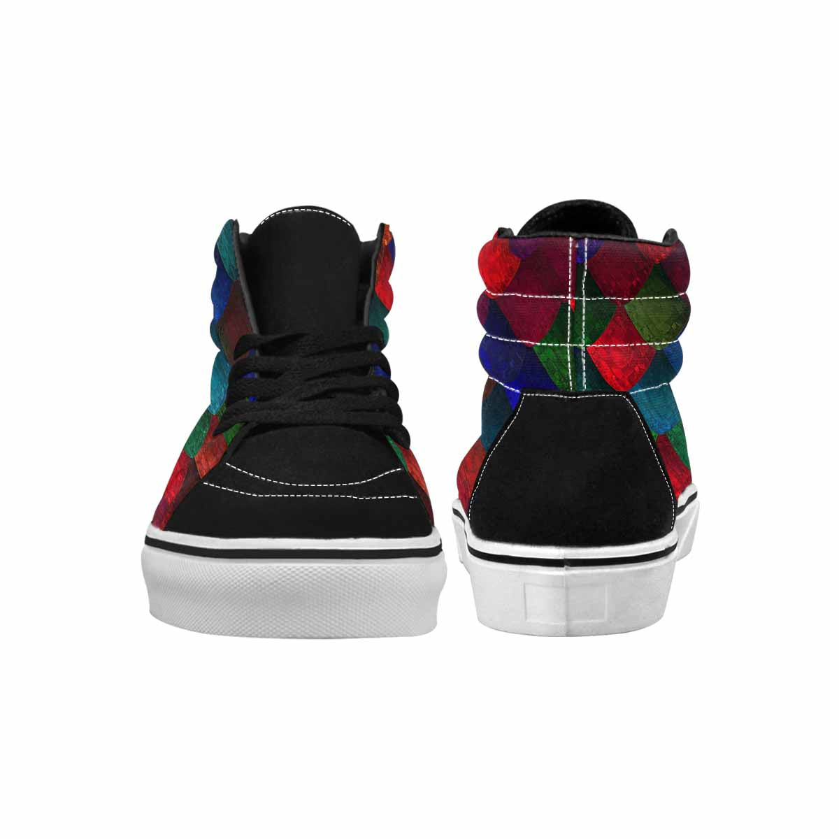 WOMEN'S Dark Snake Print High Top Canvas Vibrant Chaos Shoes