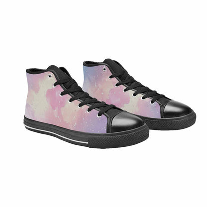 WOMEN'S Galaxy Art - High Top Canvas Grunge Custom Sneakers