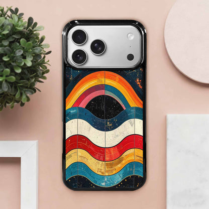 iPhone 17 Pro Max Case — Retro Wave Scallop Stripe Small Retro, Custom Made Phone Cover