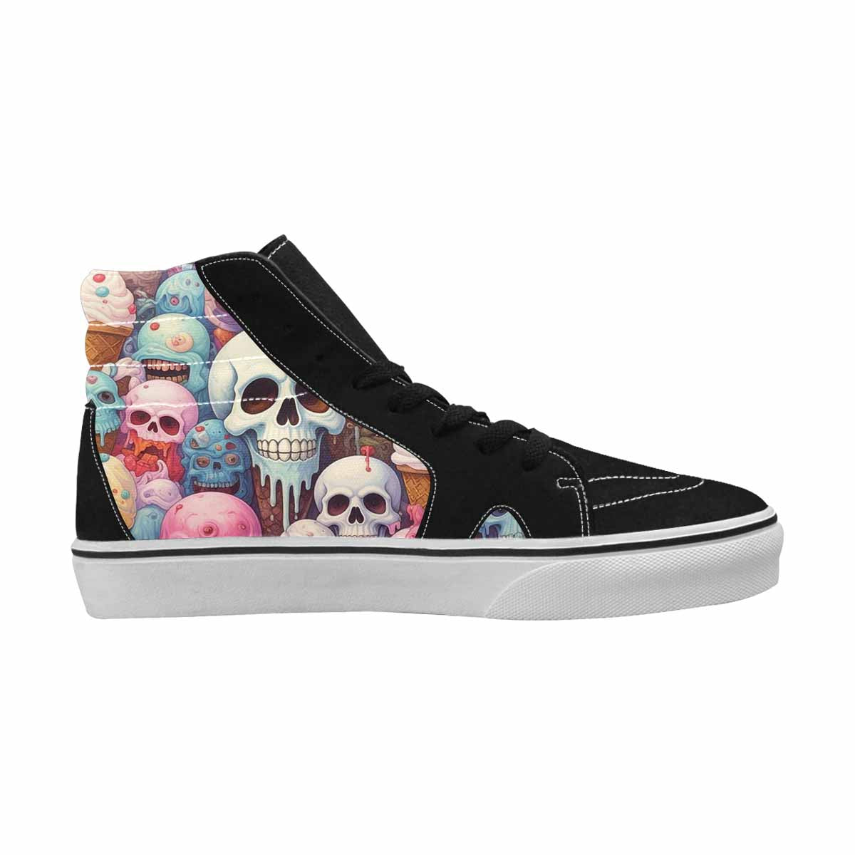 MEN'S Ice Cream Monsters  High Top Canvas Cottagecore Custom Sneakers