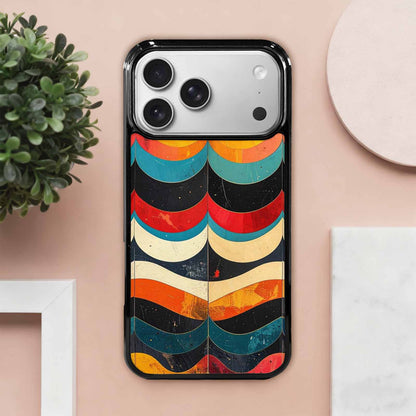 iPhone 17 Pro Max Case — Retro Wave Scallop Stripe Small Retro, Custom Designed Case Cover