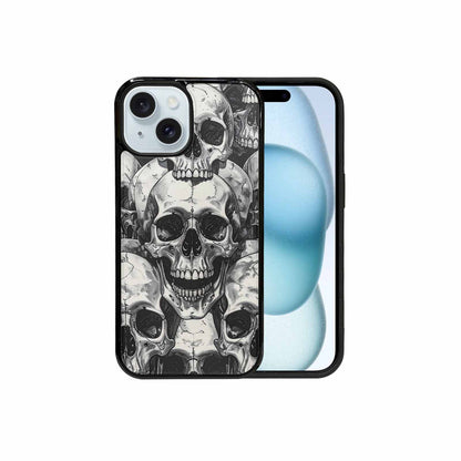iPhone 15 Case — Tessellated Human Skulls Custom, Custom Printed Phone Case