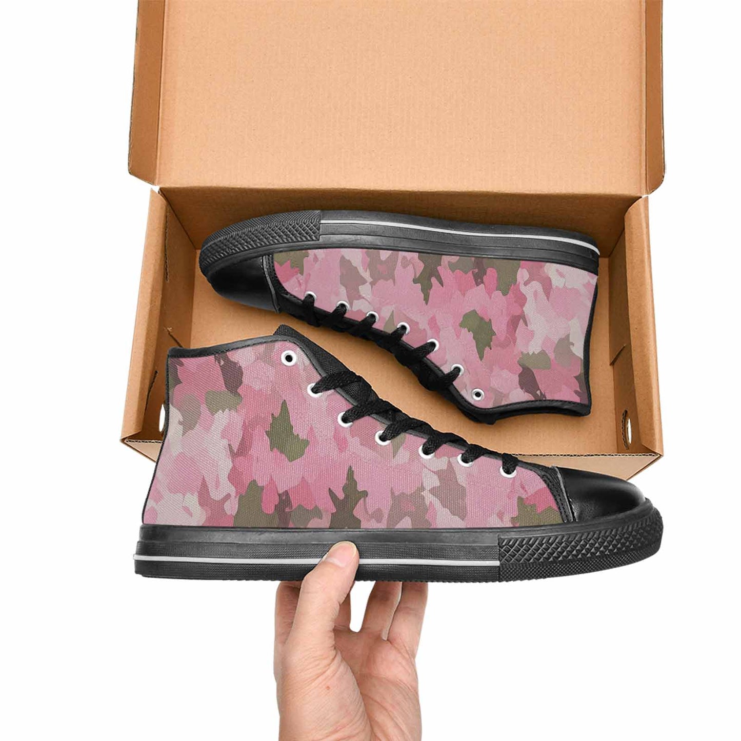 MEN'S Military Camouflage Blotch High Top Canvas Aesthetic Custom Shoes