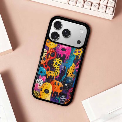 iPhone 17 Pro Case — Melting Aliens Pattern Hundreds Of Alien, Custom Print Case Cover