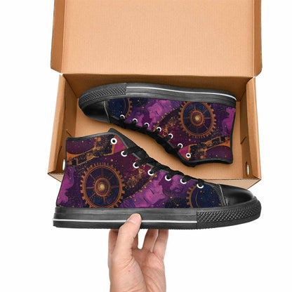 MEN'S Steampunk Galaxy High Top Canvas Grunge Custom Shoes