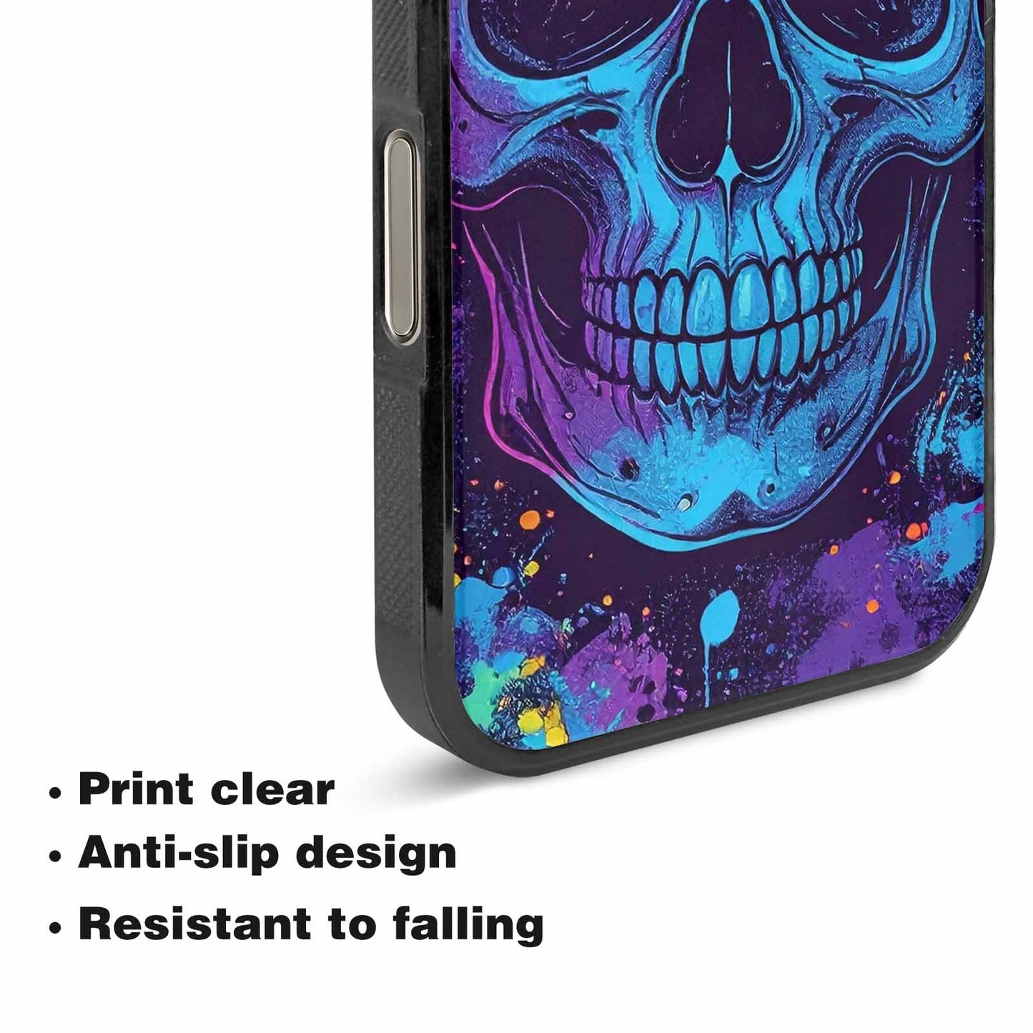 iPhone 16 Pro Max Case — Skulls Splatter Comic Custom, Custom Printed Phone Case