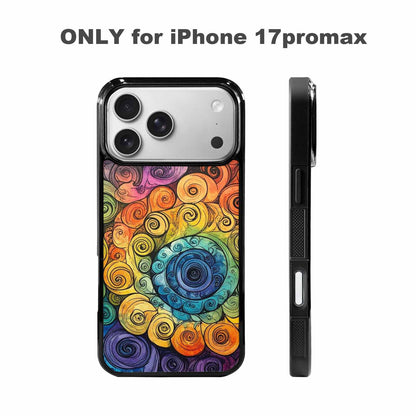 iPhone 17 Pro Max Case — Tie Dye Swirls (black Tie Dye, Custom Phone Case