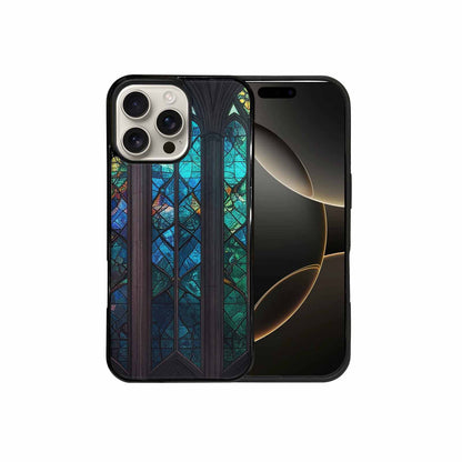 iPhone 16 Pro Max Case — Stained Glass Cathedral, Custom Made Phone Cover