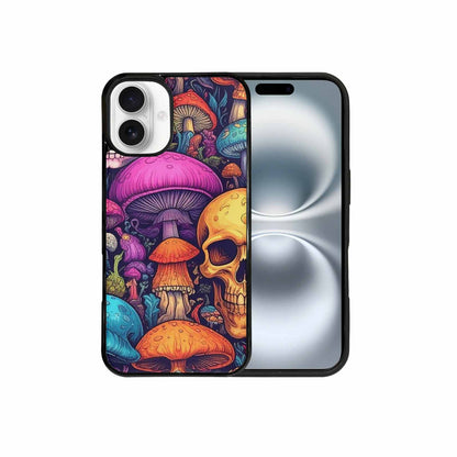 iPhone 16 Plus Case — Mushroom Skull, Custom Phone Case