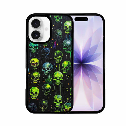 iPhone 17 Case — Skeletons Neon Green Glowskele Original Art, Custom Phone Case
