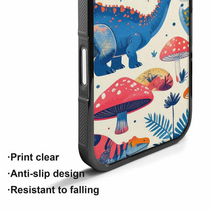 iPhone 17 Case — Vintage Dinosaurs Mushroom Retro Vintage, Unique Phone Case Design