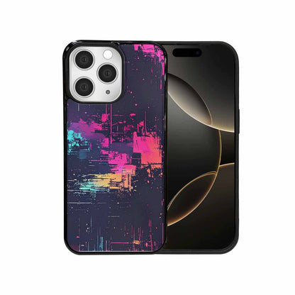 iPhone 15 Pro Max Case — Glitch Dark Art Seamless Pattern Vibrant, Unique Phone Case Design