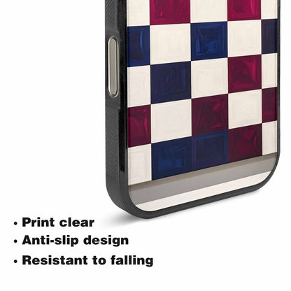 iPhone 16 Pro Max Case — Checkerboard Print, Personalized Phone Case