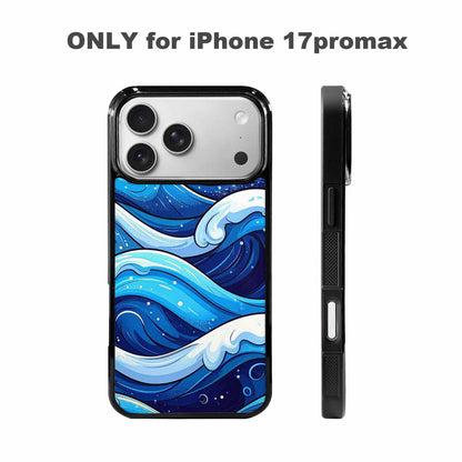 iPhone 17 Pro Max Case — Glossy Winter Wave Cartoon Cute, Unique Phone Case Design