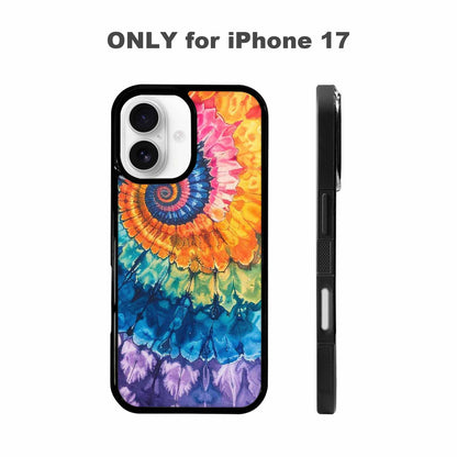 iPhone 17 Case — Black &amp; Blue Ink Tie Dye, Customized Protective Case