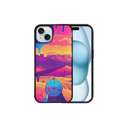 iPhone 15 Plus Case — I Surrealist Dreamscape Pattern Melting Clocks, Custom Phone Case