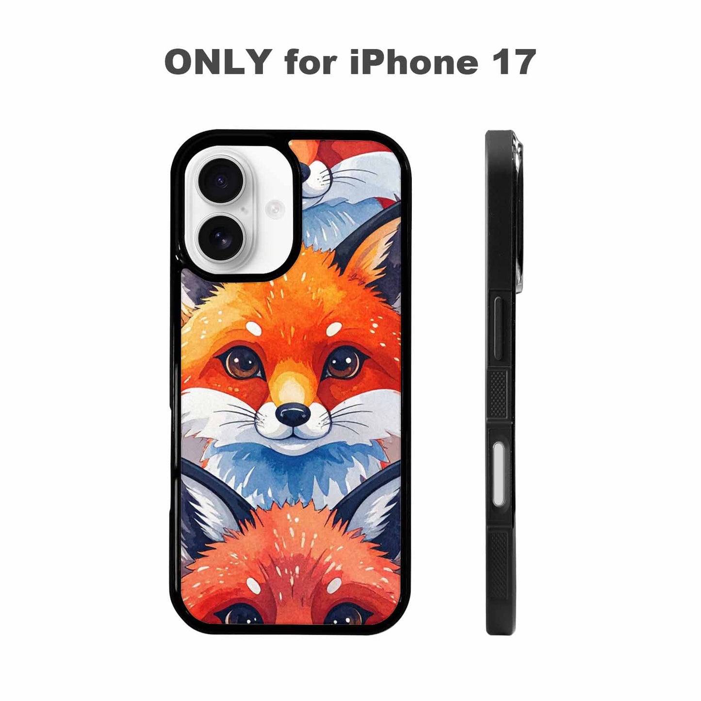 iPhone 17 Case — Watercolor Kawaii Fox Watercolor Abstract, Original Design Phone Case