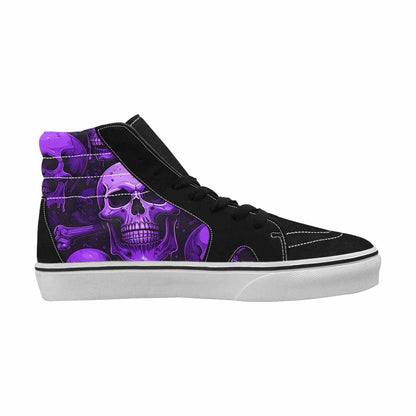 MEN'S Skulls High Top Canvas Artist-designed Neon Fantasy Custom Print Sneakers