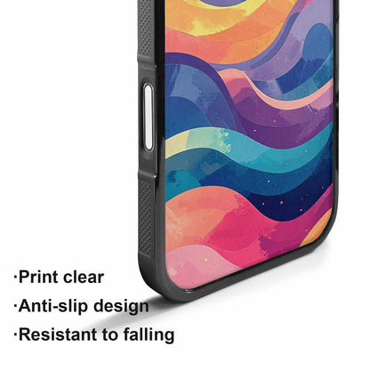 iPhone 17 Case — Glowing Camo Wave Camo, Custom Printed Phone Case