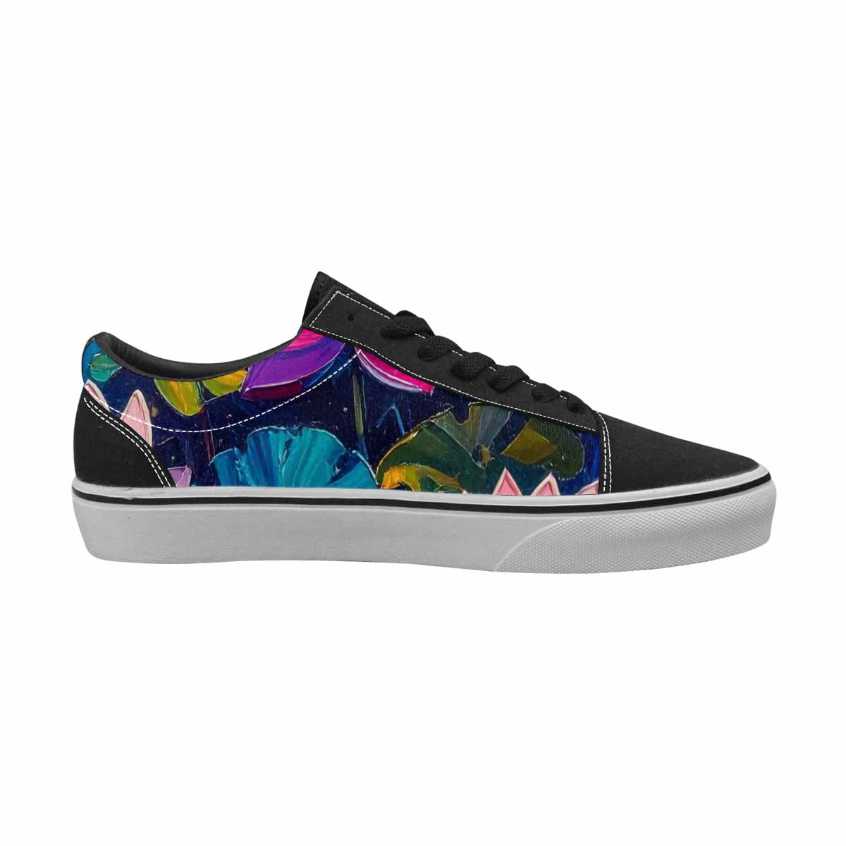WOMEN'S Full Color Vibrant Monet Lace-Up Canvas Y2K Shoes
