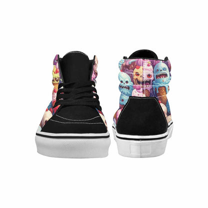 MEN'S Ice Cream Monsters  High Top Canvas Vibrant Chaos Custom Sneakers