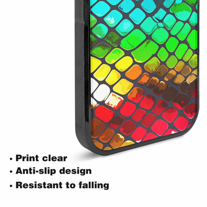 iPhone 15 Plus Case — Snake Print Dark Seamless Pattern Vibrant, Custom Designed Case Cover