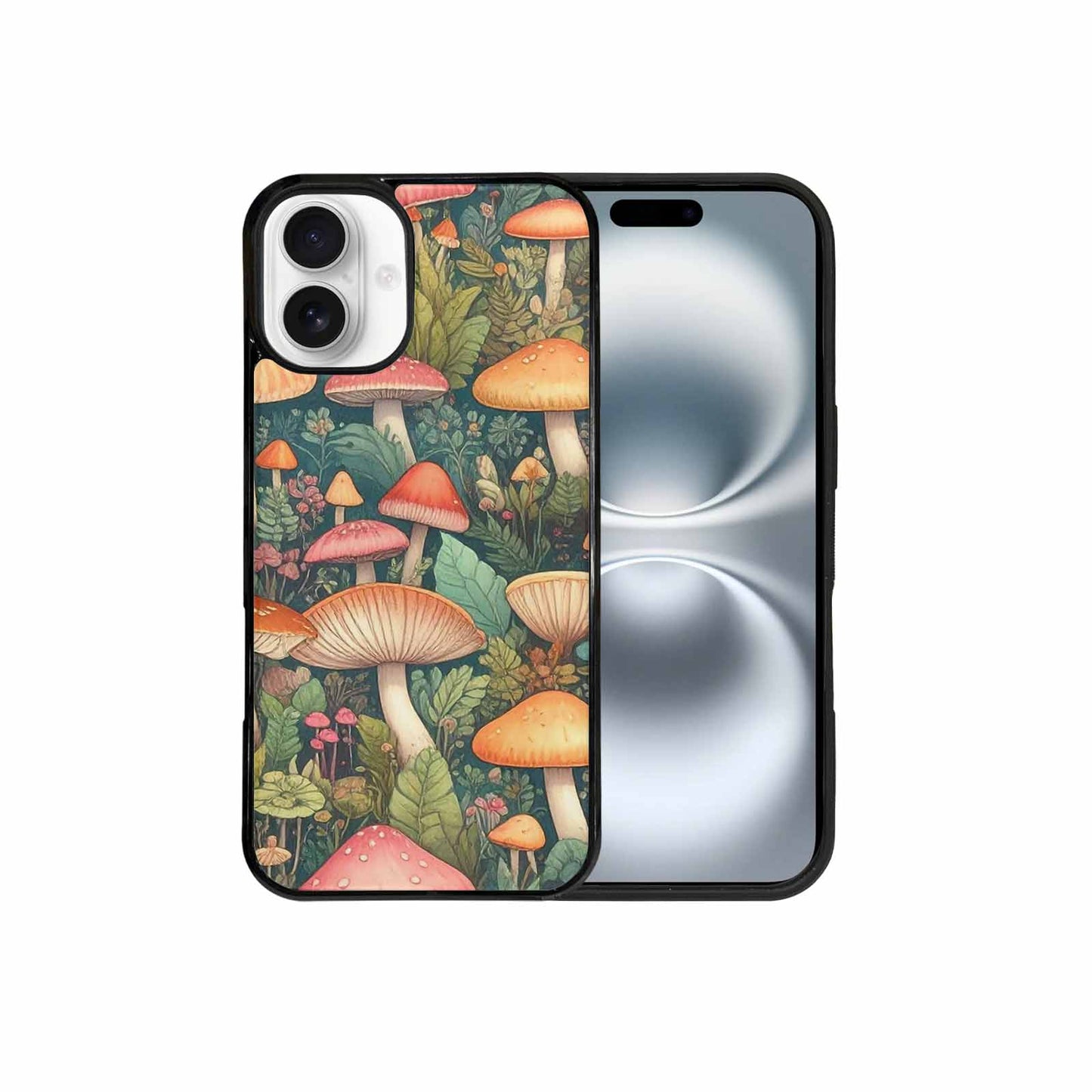 iPhone 16 Plus Case — Mushrooms Botanicalmushrooms P, Personalized Phone Case