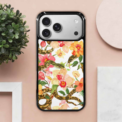 iPhone 17 Pro Max Case — Snakes Print Floral Seamless Floral, Custom Art Phone Cover