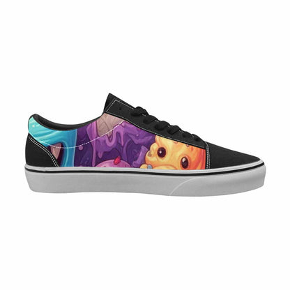 WOMEN'S Ice Cream Monsters  Lace-Up Canvas Dark Academia Custom Sneakers