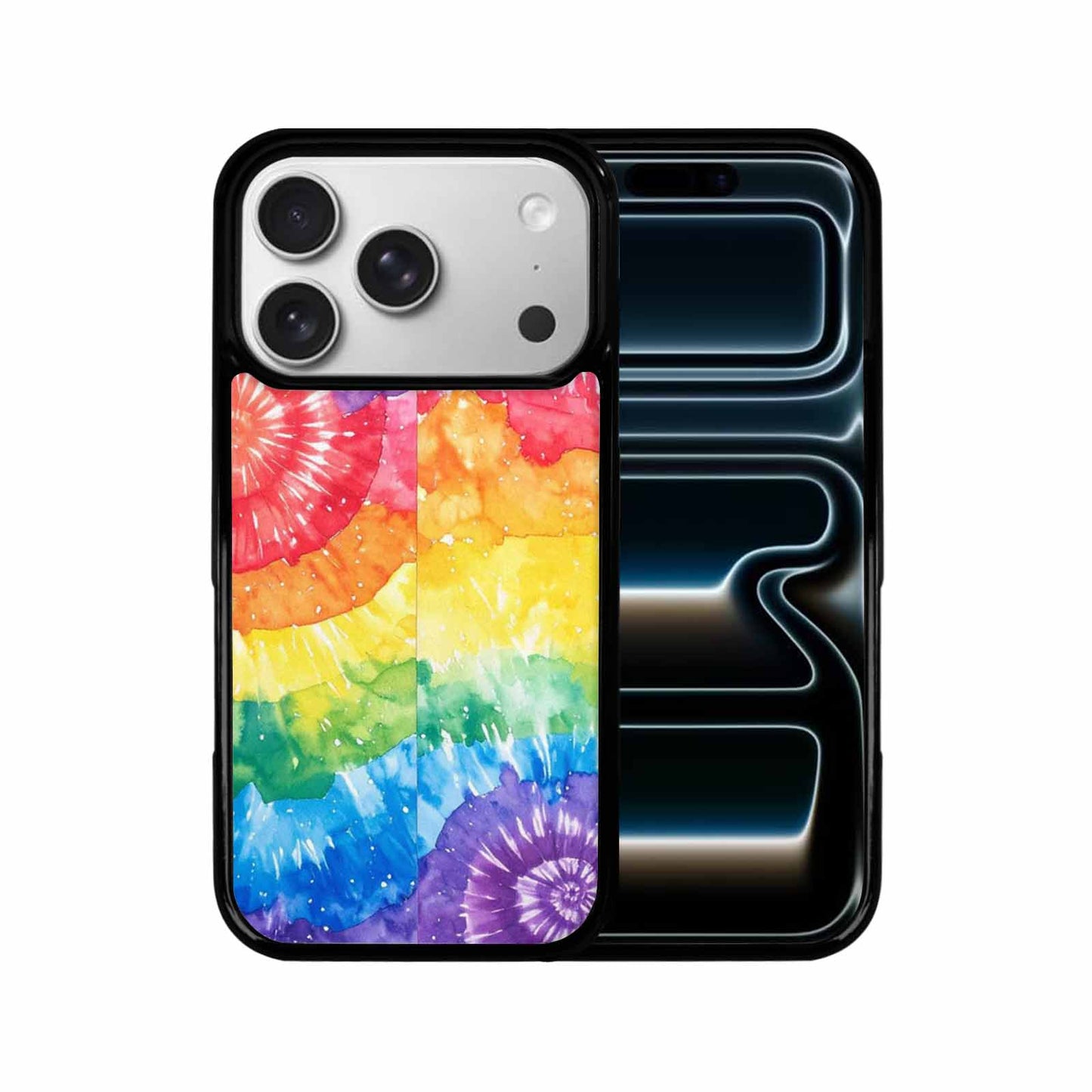 iPhone 17 Pro Case — Tie Dye Spiral Rainbow Blended Tie, Customized Protective Case