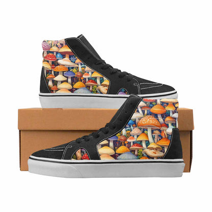WOMEN'S Mushrooms High Top Canvas Wearable Art Y2K Custom Canvas Shoes